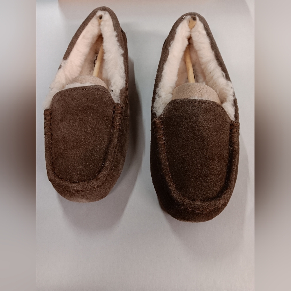 UGG Ansley Women's Size 5 Espresso Suede Slippers NIB